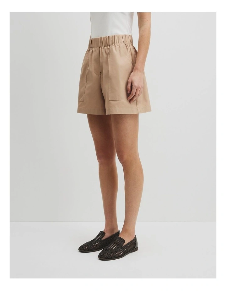 Twill Cargo Short in Latte image 4