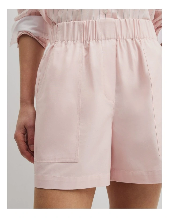 Twill Cargo Short in Blossom Pink image 3