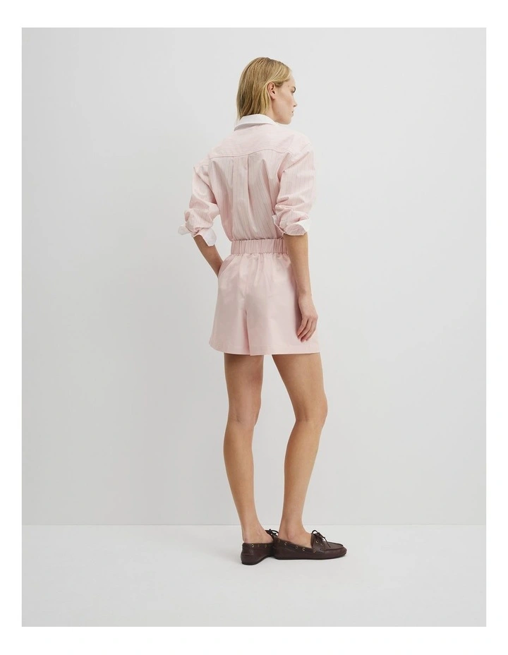 Twill Cargo Short in Blossom Pink image 5