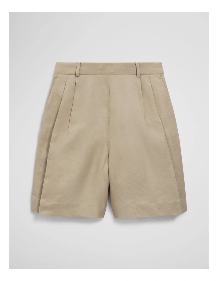 Twill Suit Short in Mossy Sand image 2