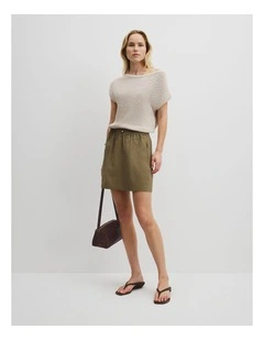 Parachute Mini Skirt in Olive Haze