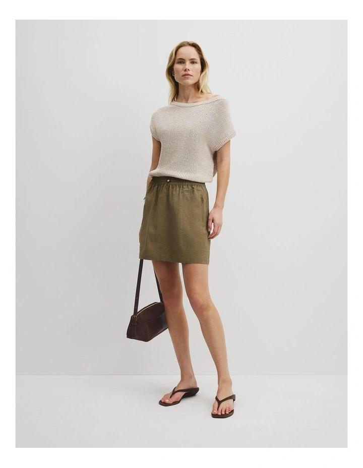 Parachute Mini Skirt in Olive Haze image 1
