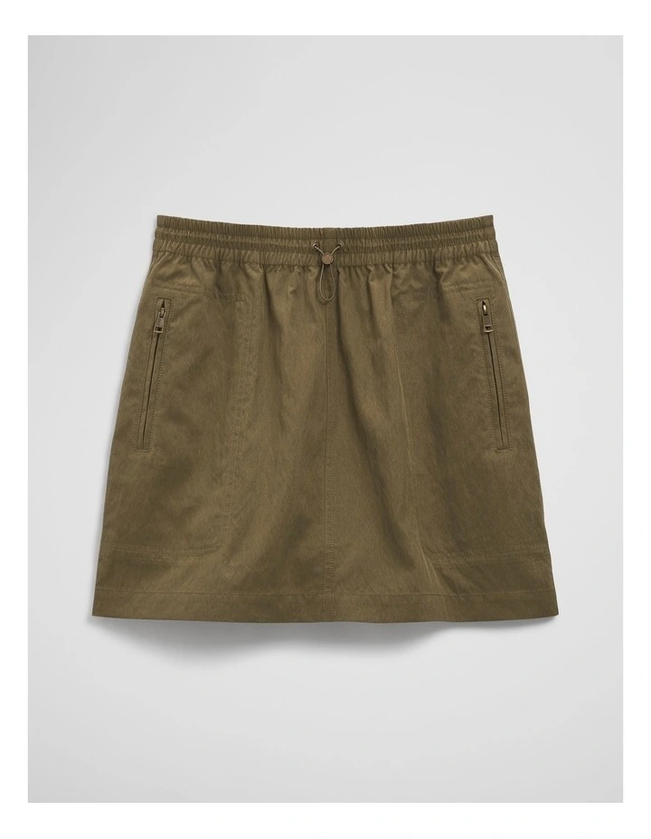 Parachute Mini Skirt in Olive Haze image 2