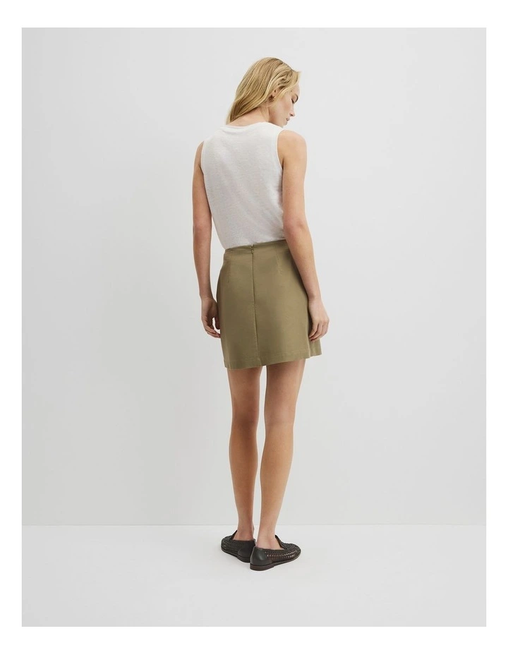 Bow Drape Skirt in Olive Haze image 5