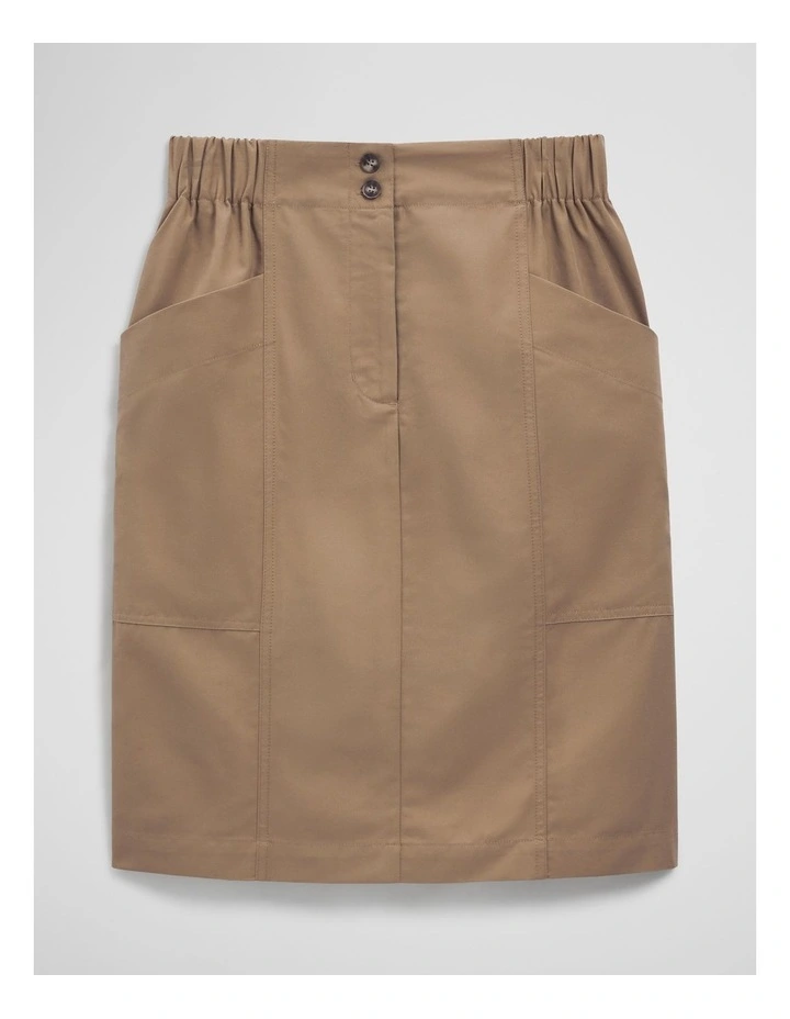 Twill Utility Skirt in Dune image 2