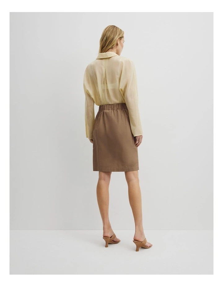 Twill Utility Skirt in Dune image 5