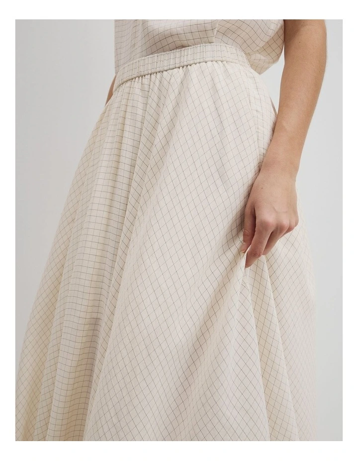 Fluid Maxi Skirt in Antique White image 3