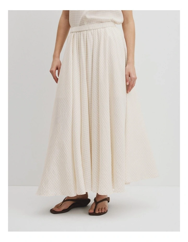 Fluid Maxi Skirt in Antique White image 4