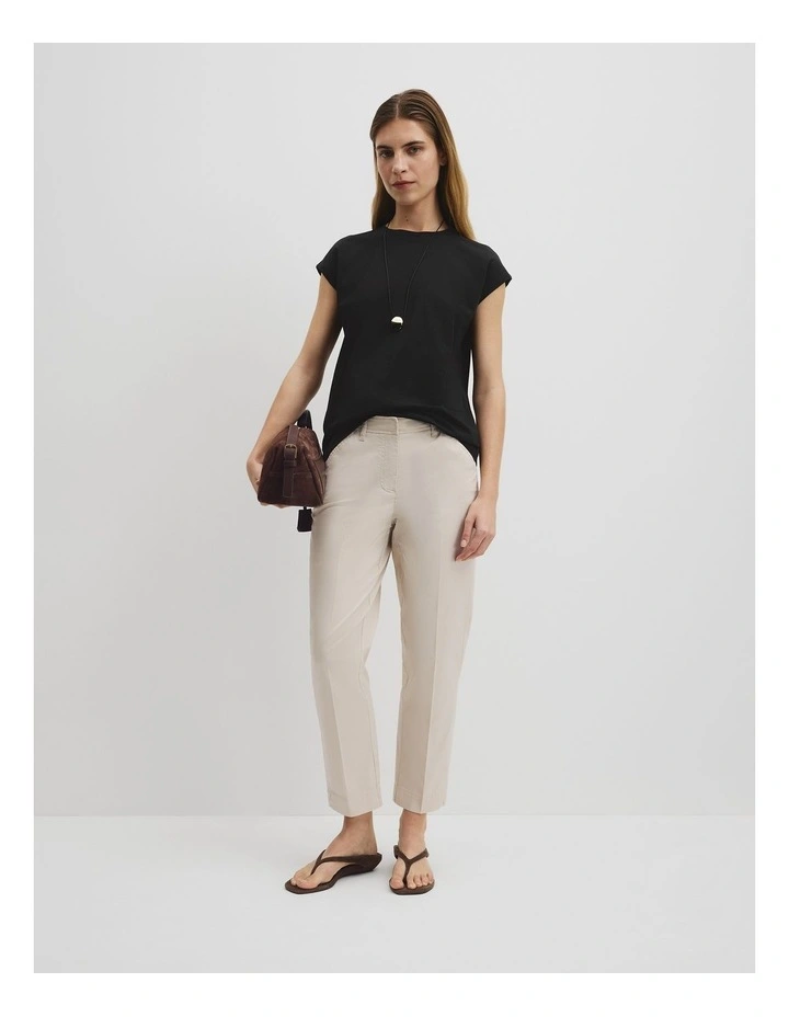 Australian Cotton Relaxed Crew Tank in Black image 4