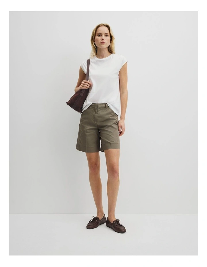 Australian Cotton Relaxed Crew Tank in White image 4