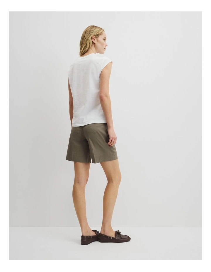 Australian Cotton Relaxed Crew Tank in White image 5