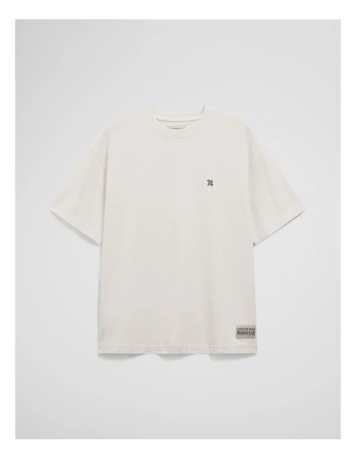 Australian Cotton Workwear T-shirt in Blanc image 2