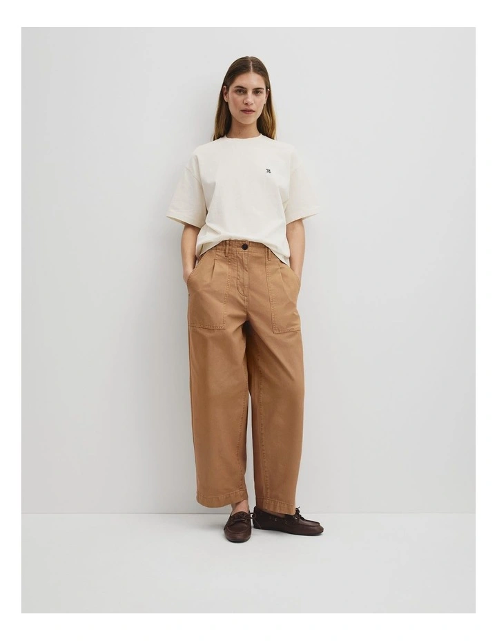 Australian Cotton Workwear T-shirt in Blanc image 3