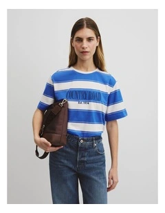 Stripe Country Road T-shirt in Blue Stripe