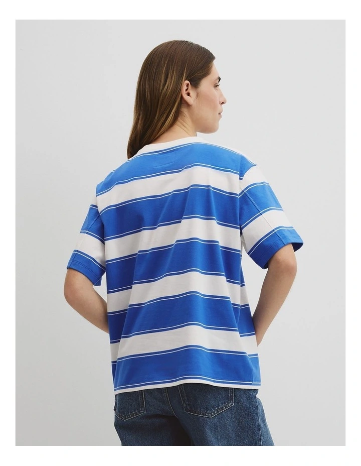 Stripe Country Road T-shirt in Blue Stripe image 5