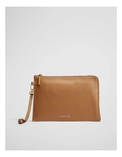 Billie Leather Pouch in Tan