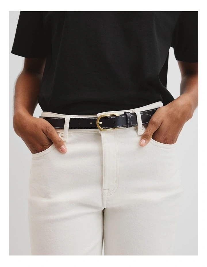 Layla Slim Belt in Black image 2