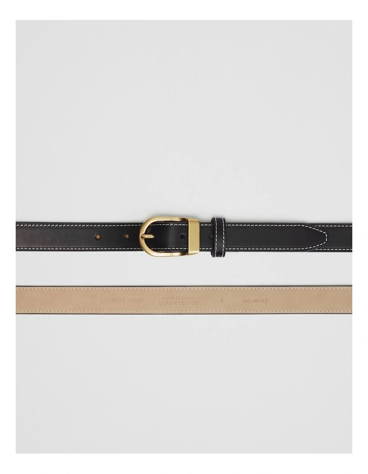 Layla Slim Belt in Black image 3
