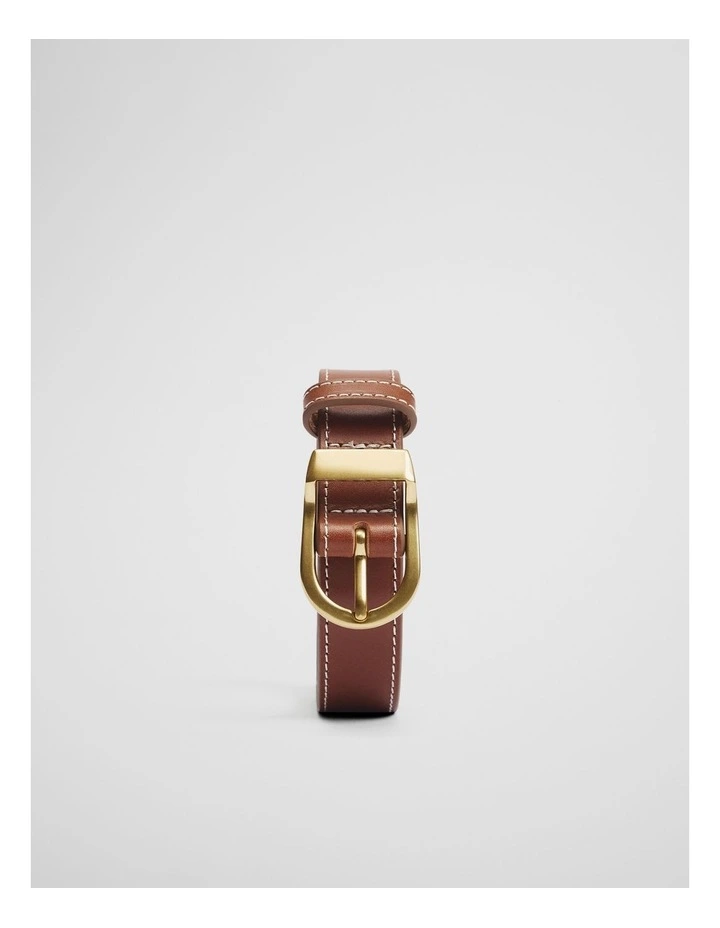 Layla Slim Belt in Tan image 1