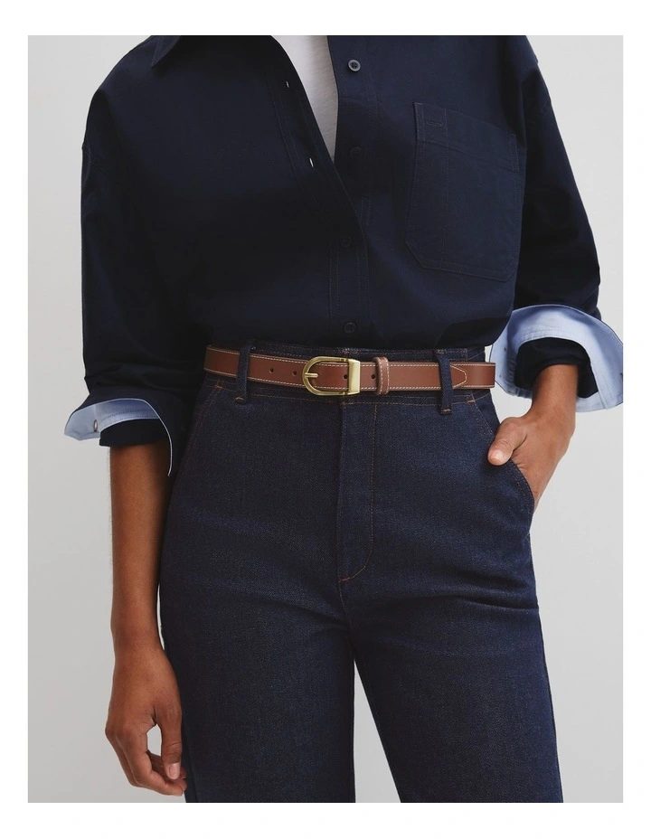 Layla Slim Belt in Tan image 2