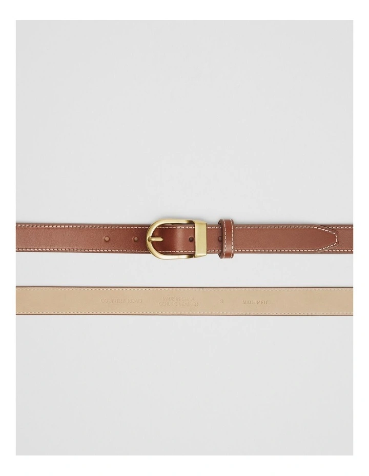 Layla Slim Belt in Tan image 3