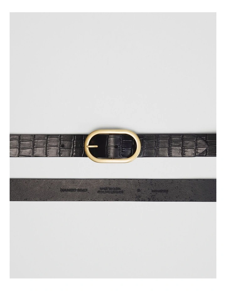 Zuri Mid Belt in Black image 3