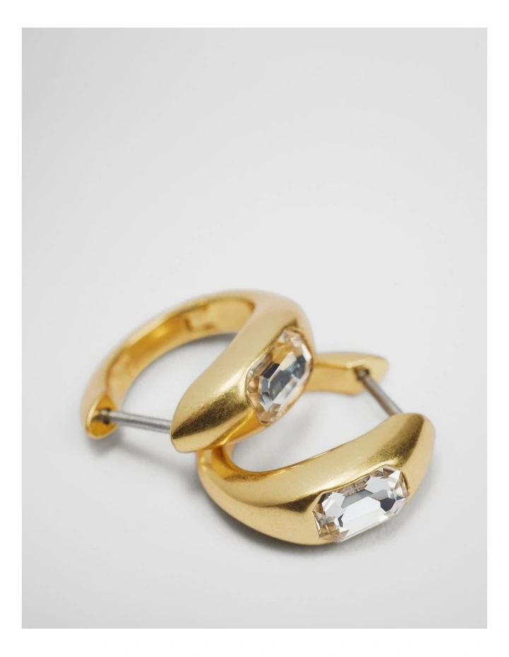 Kaila Crystal Hoop in Gold image 3