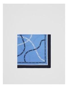 Silk Chain Scarf in Cornflower