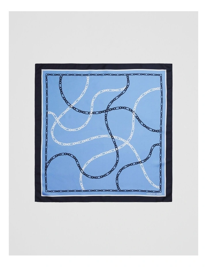 Silk Chain Scarf in Cornflower image 3