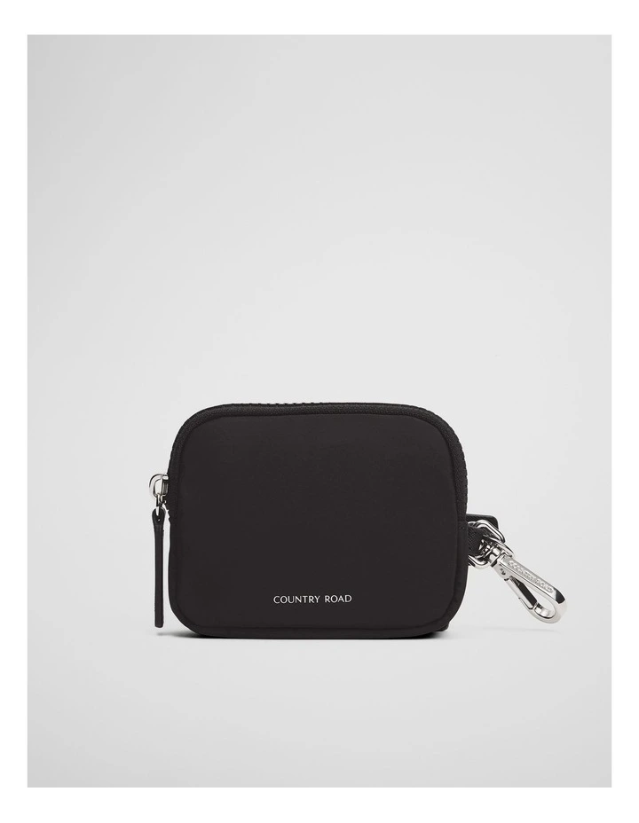Soft Card Pouch Charm in Black image 1
