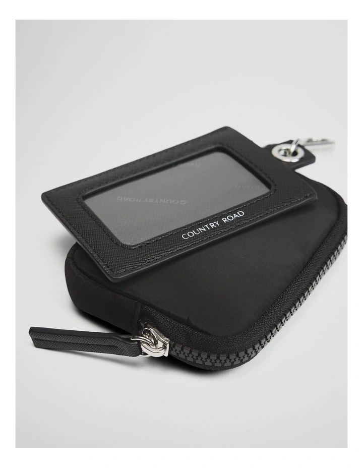 Soft Card Pouch Charm in Black image 2
