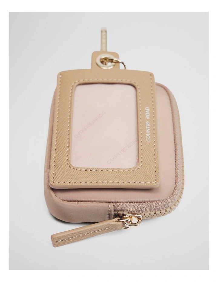 Soft Card Pouch Charm in Light Sand image 2
