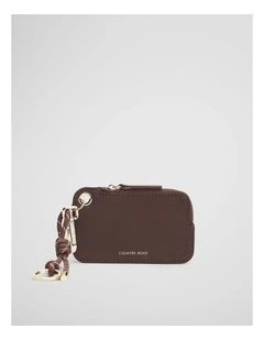 Soft Zip Pouch Charm in Mocha