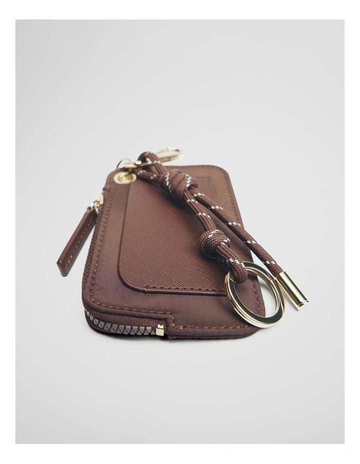 Soft Zip Pouch Charm in Mocha image 2