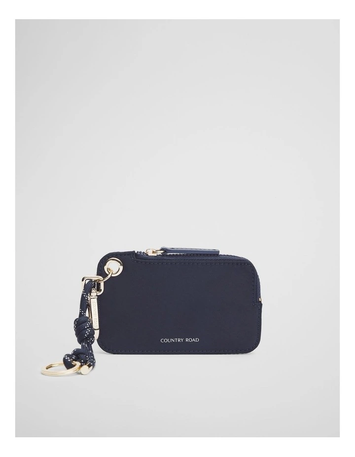 Soft Zip Pouch Charm in Navy image 1
