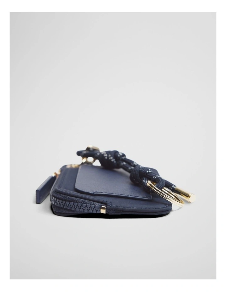 Soft Zip Pouch Charm in Navy image 2
