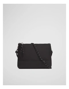 Cord Strap Crossbody in Black