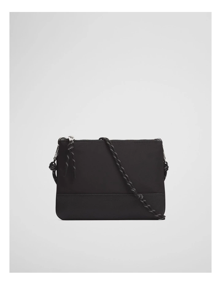 Cord Strap Crossbody in Black image 1