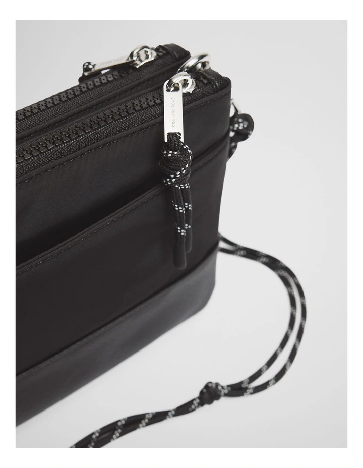 Cord Strap Crossbody in Black image 3