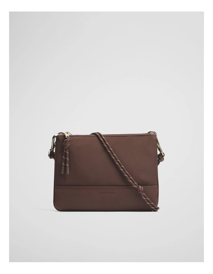 Cord Strap Crossbody in Mocha image 1