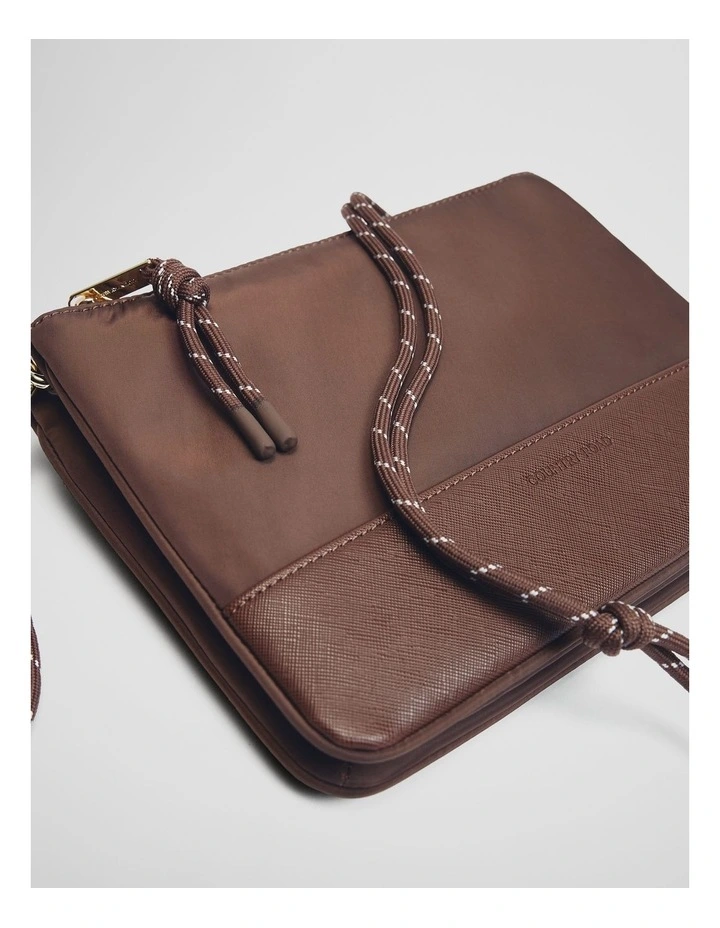Cord Strap Crossbody in Mocha image 4