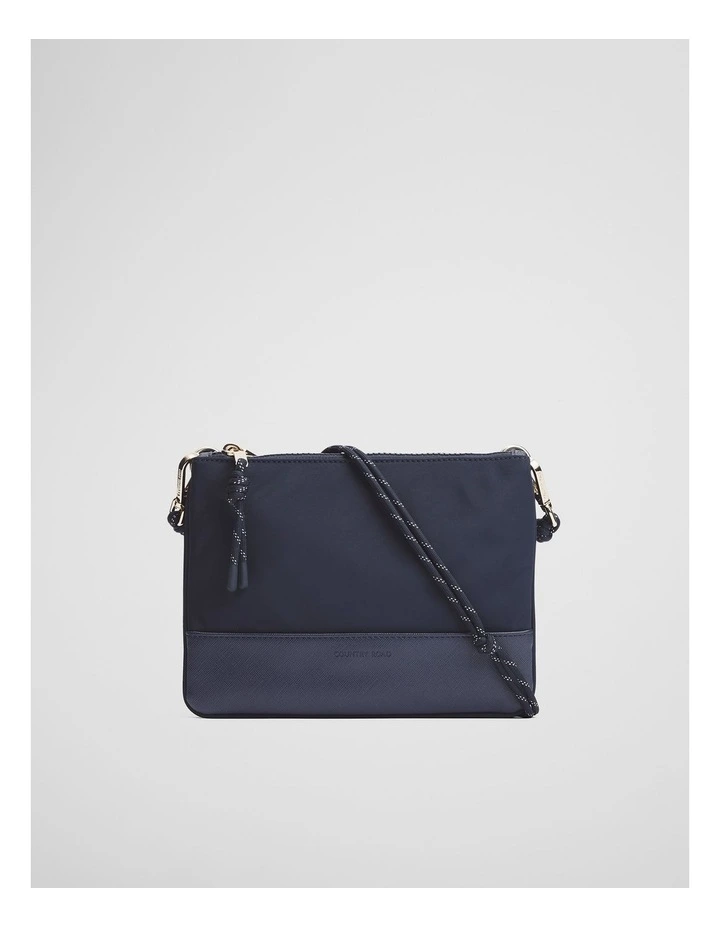 Cord Strap Crossbody in Navy image 1