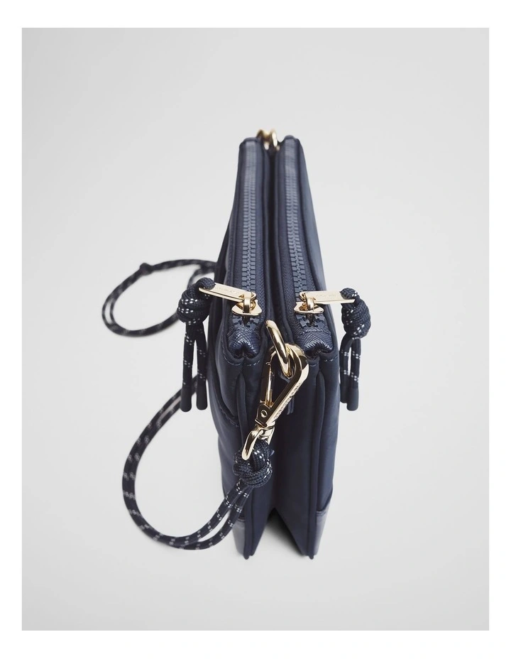 Cord Strap Crossbody in Navy image 3