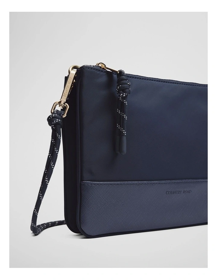 Cord Strap Crossbody in Navy image 4