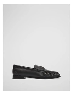 Romy Coin Loafer in Black Leather