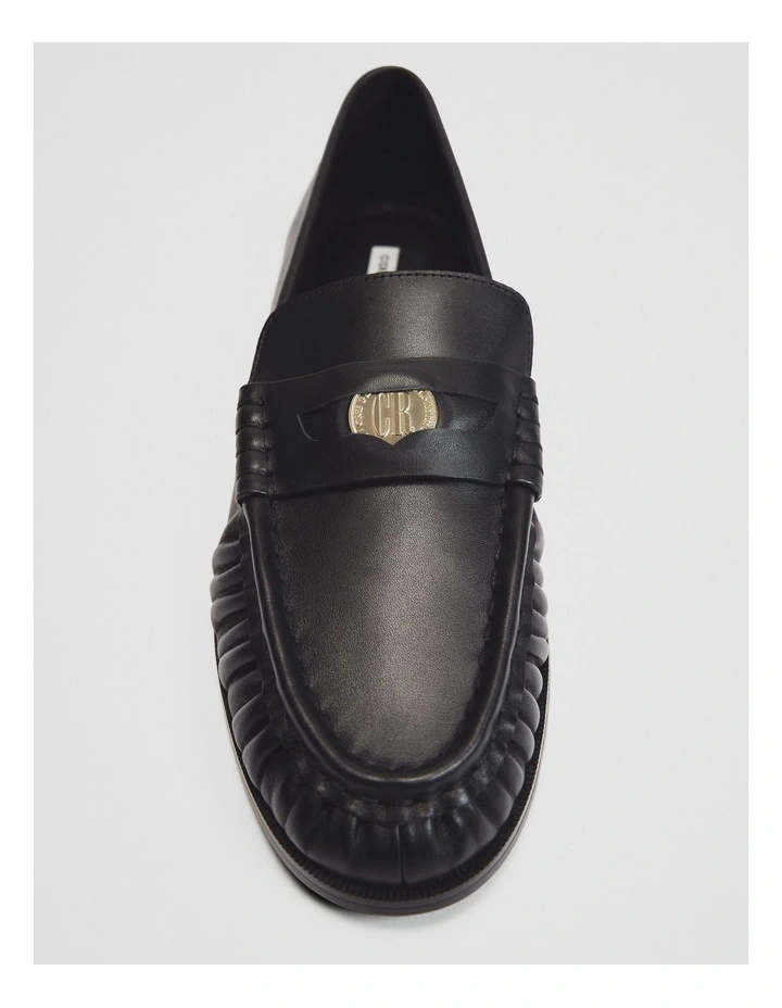 Romy Coin Loafer in Black Leather image 3