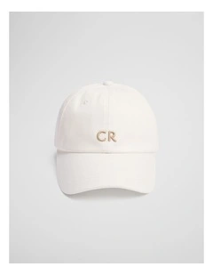 Cr Logo Cap in Ecru