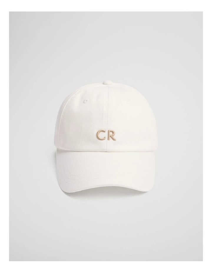 Cr Logo Cap in Ecru image 1