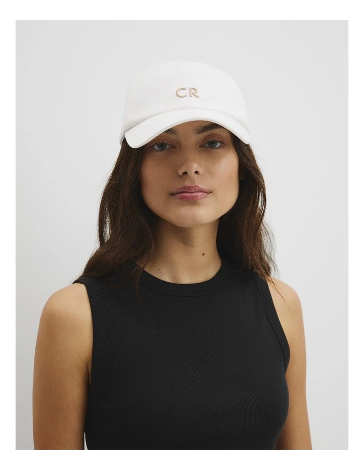 Cr Logo Cap in Ecru image 2