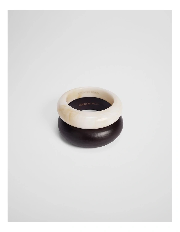 Pia Bangle Set Of 2 in Chocolate image 1